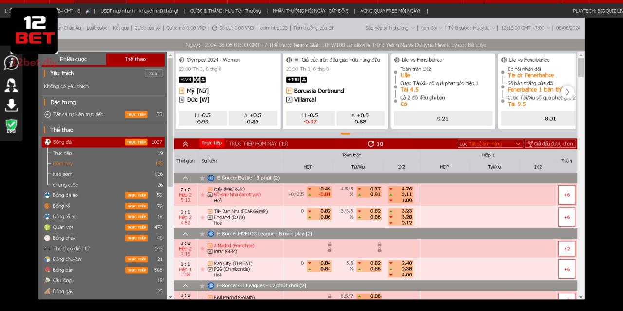 BTi Thể Thao 12Bet - Đặt Cược Thể Thao Thắng Lớn Dễ Dàng 2 BTi là sảnh cá cược thể thao uy tín