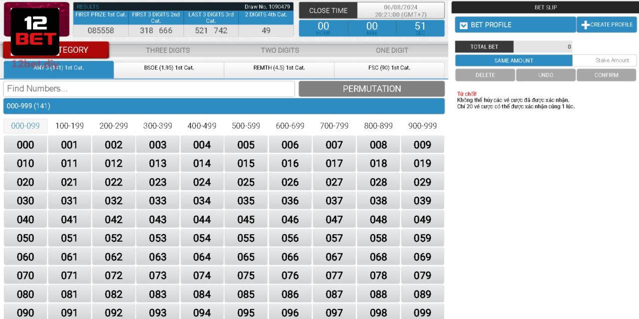 Xổ Số GPI 12Bet – Cơ Hội Thách Thức Để Kiếm Tiền Tỷ Siêu Tốc 2 Nhóm bộ số 1 có lựa chọn đa dạng nhất
