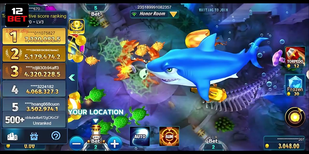 Happy Fishing 12Bet - Cách Chơi Và Làm Quen Với Kho Vũ Khí 3 Sử dụng vũ khí nâng cấp có sức bắn cao